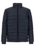 Hugo Boss Blaue Polyamid-Jacke in voller Länge