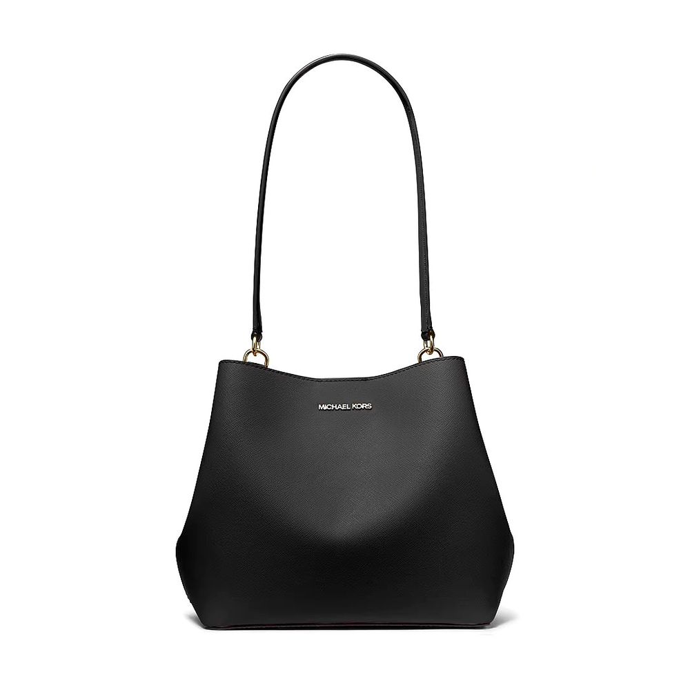 Michael Kors Schwarze Canvas Umhängetasche