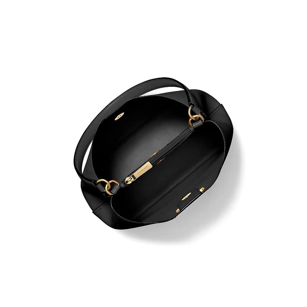 Michael Kors Schwarze Canvas Umhängetasche