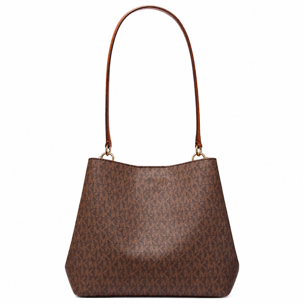 Michael Kors Braune Canvas Umhängetasche
