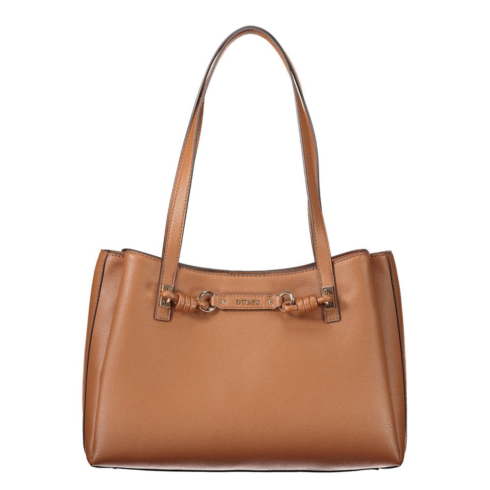 Guess Jeans Braune Handtasche aus Polyethylen