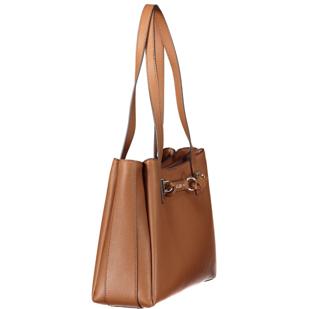 Guess Jeans Braune Handtasche aus Polyethylen