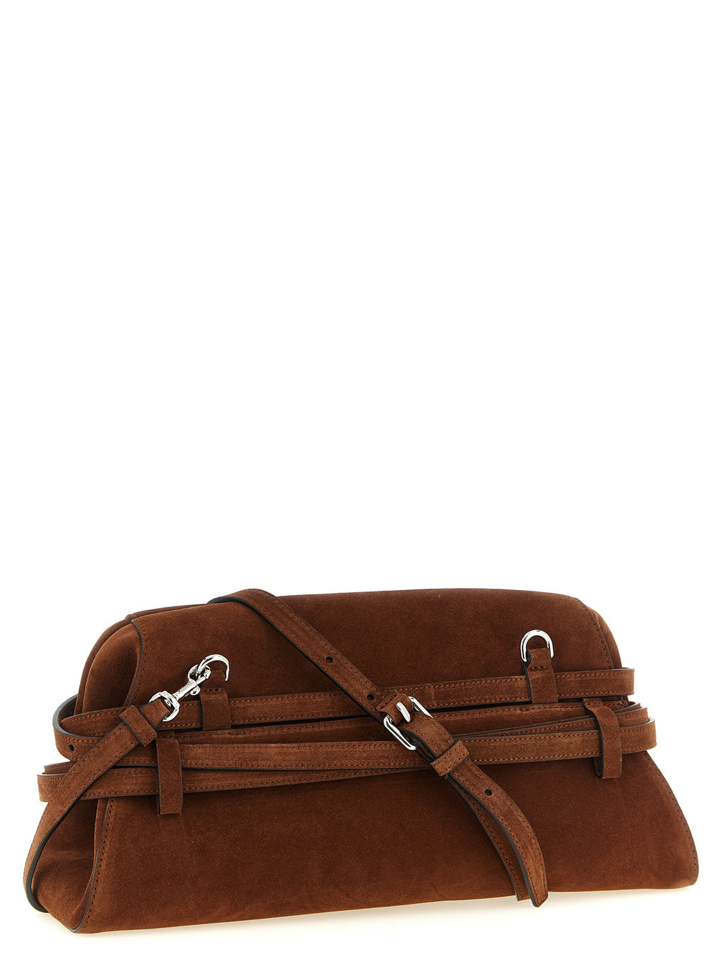 Moschino Braune Kalbsleder-Clutch
