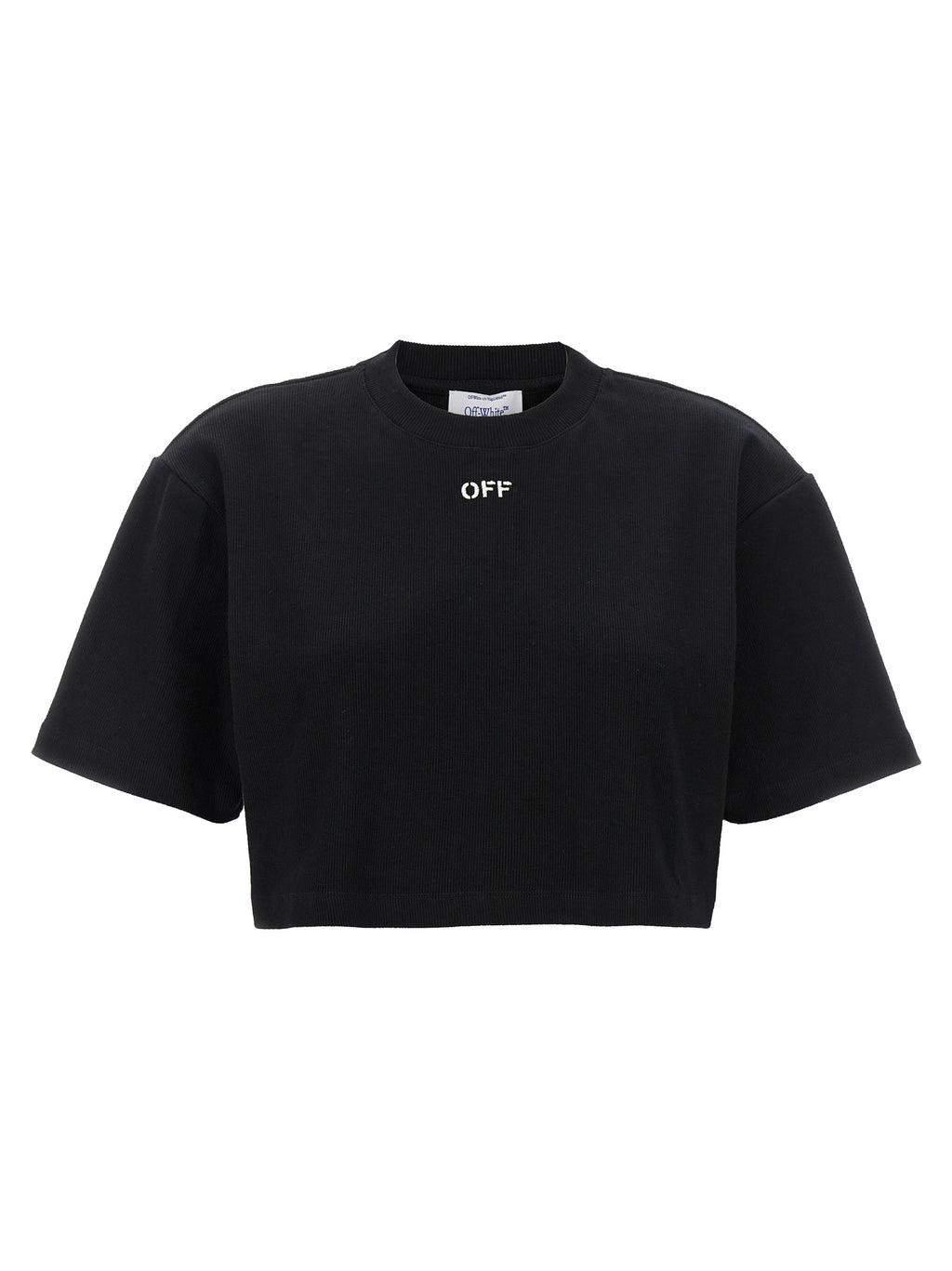 Off-White Schwarzes Baumwoll-T-Shirt