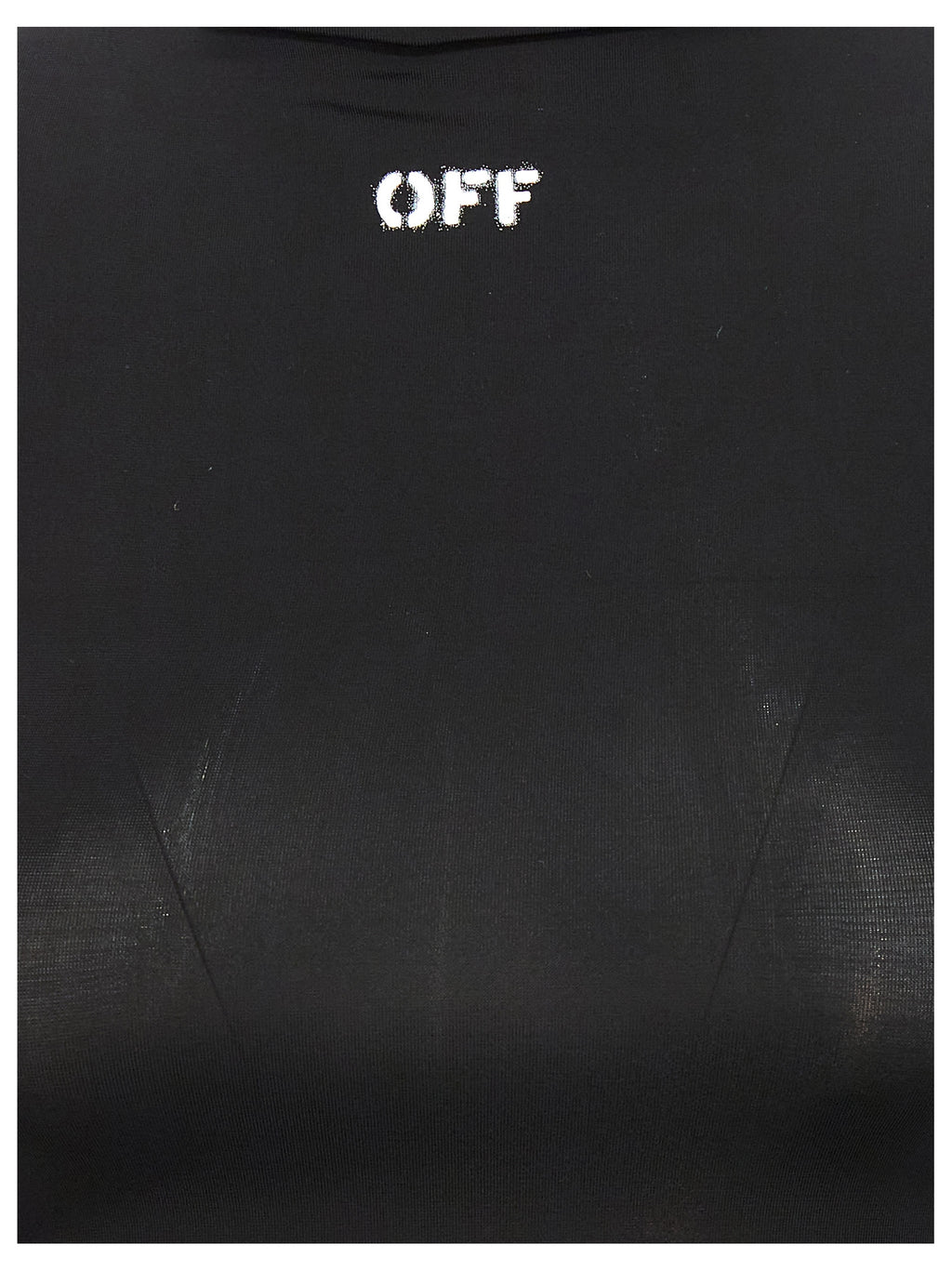 Off-White Schwarzes T-Shirt aus Acetat