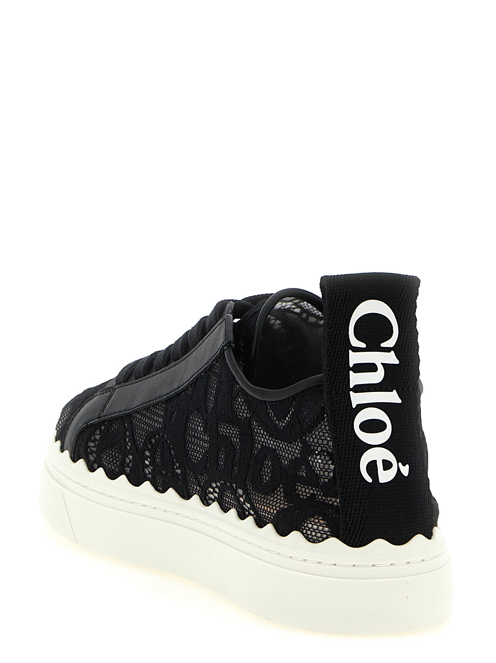 Chloé Schwarze Polyamid Low-Top-Sneaker