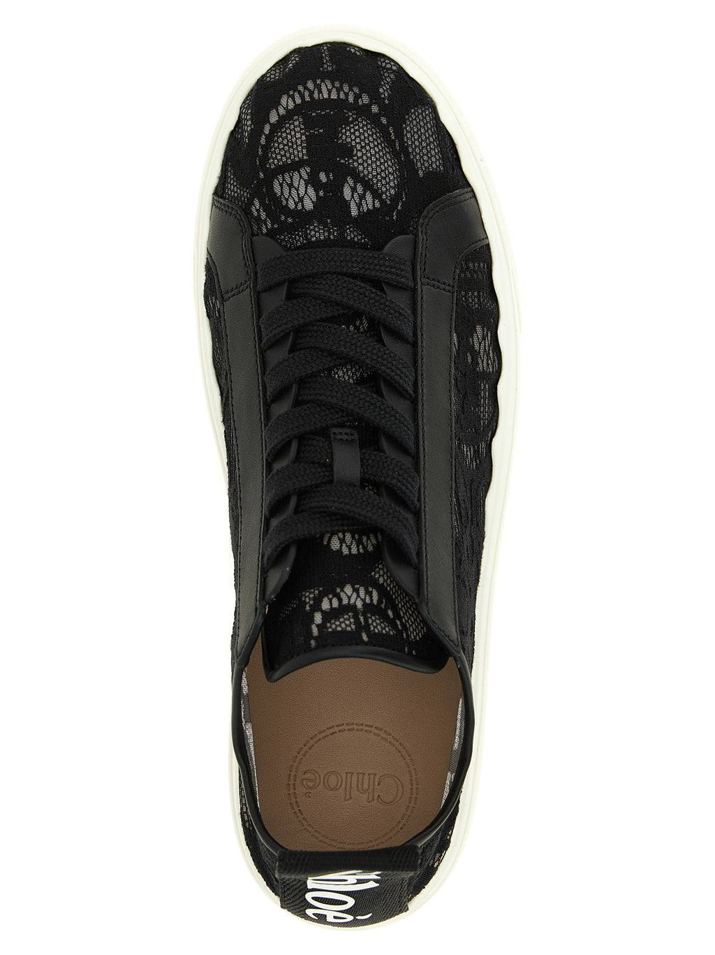 Chloé Schwarze Polyamid Low-Top-Sneaker