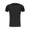 Guess Jeans Schwarzes Baumwoll-T-Shirt für Herren