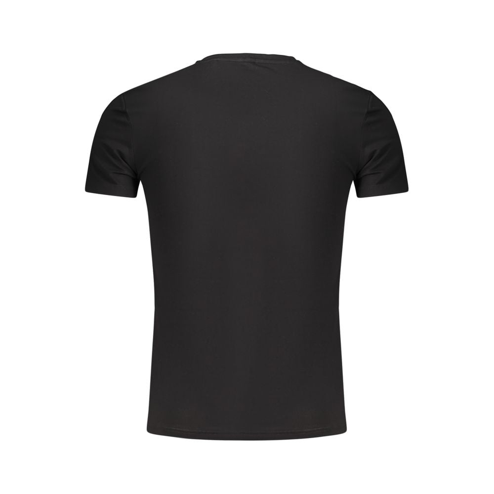 Guess Jeans Schwarzes Baumwoll-T-Shirt für Herren
