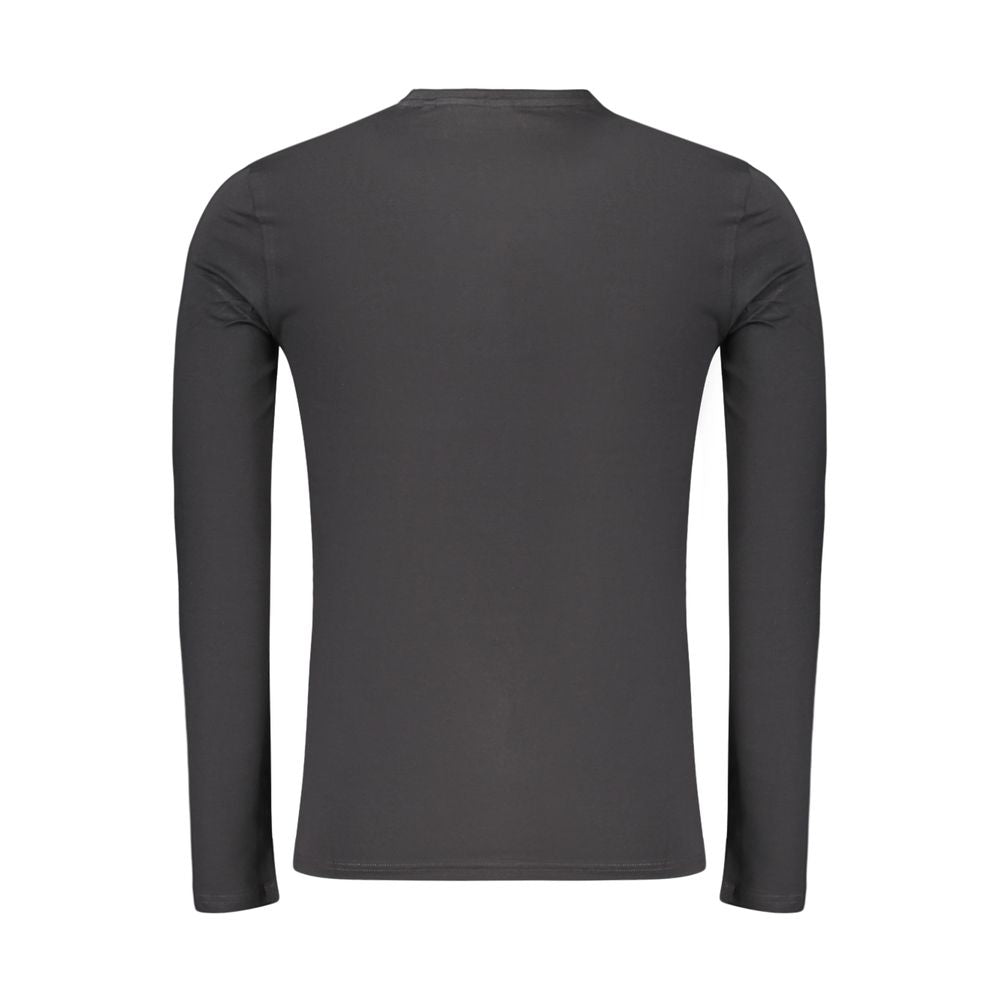 Guess Jeans Schwarzes Baumwoll-T-Shirt für Herren