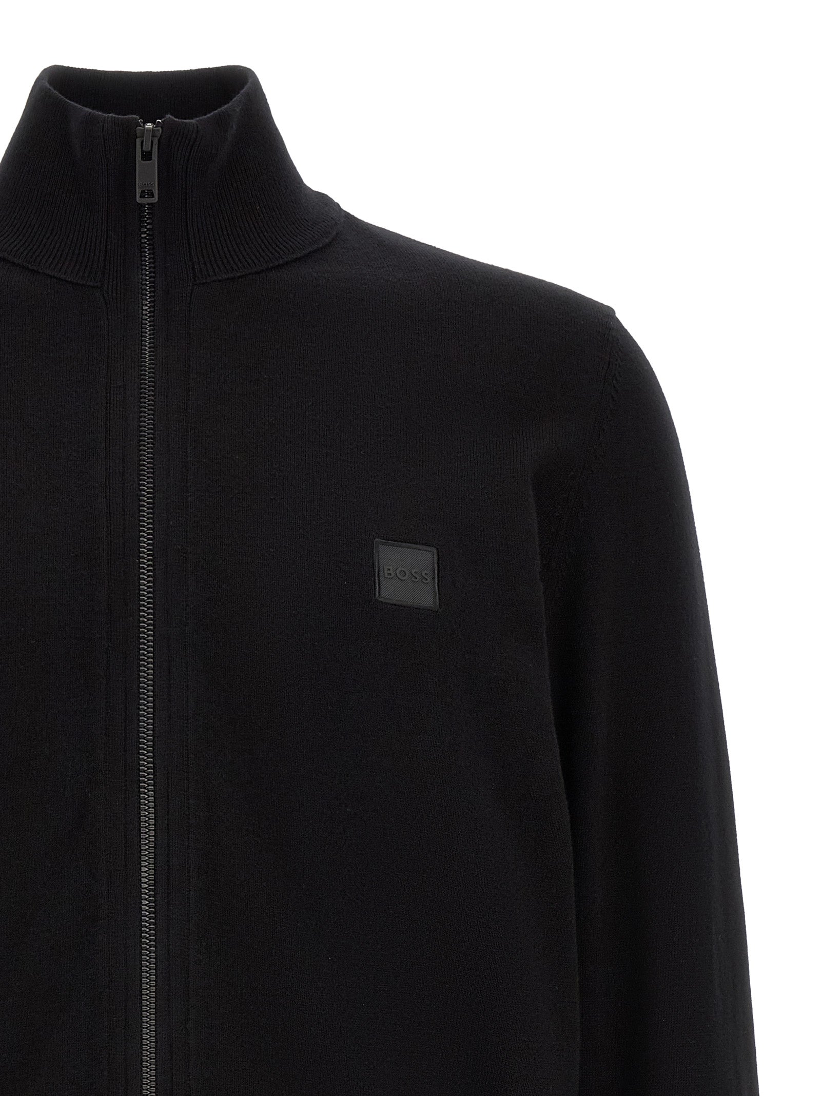 Hugo Boss Schwarzer Baumwollcardigan