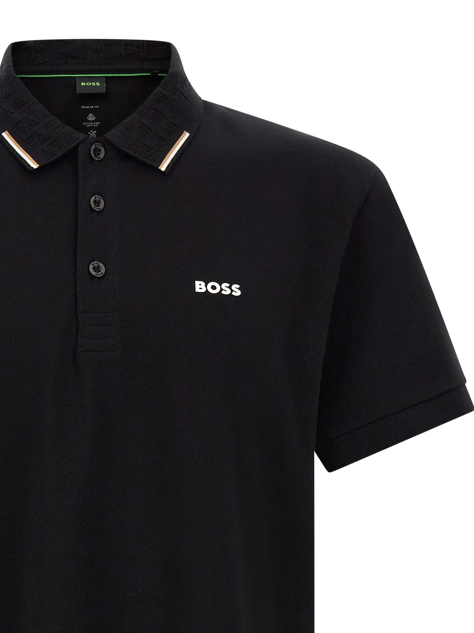 Hugo Boss Schwarzes Baumwoll-Poloshirt