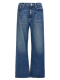 Mother Denim Blaue Jeans aus Baumwolle im geraden Schnitt