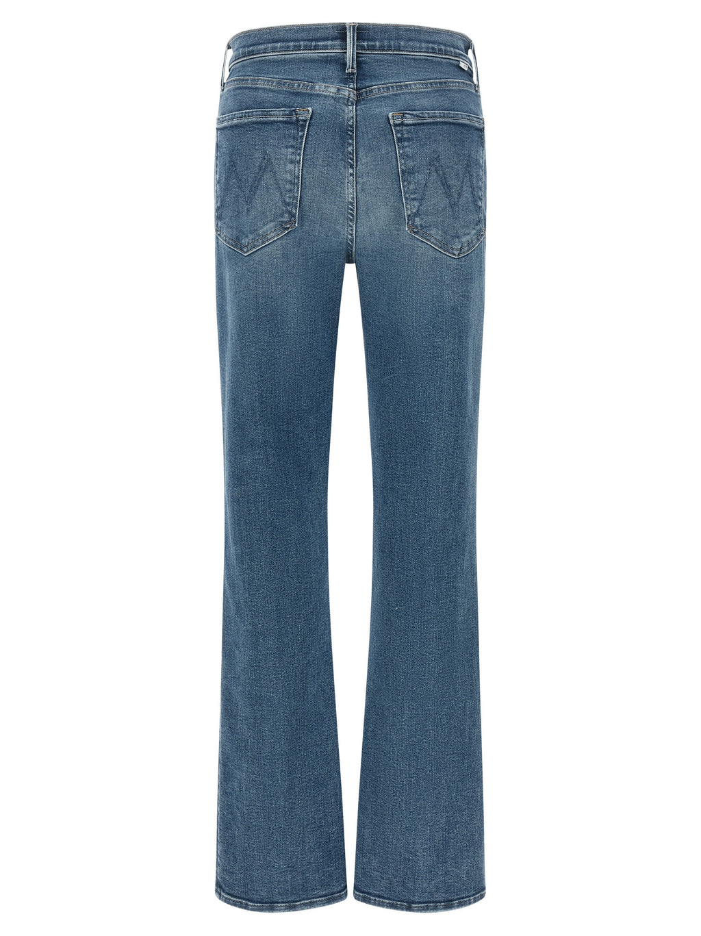 Mother Denim Blaue Baumwoll-Jeans mit ausgestelltem Bein