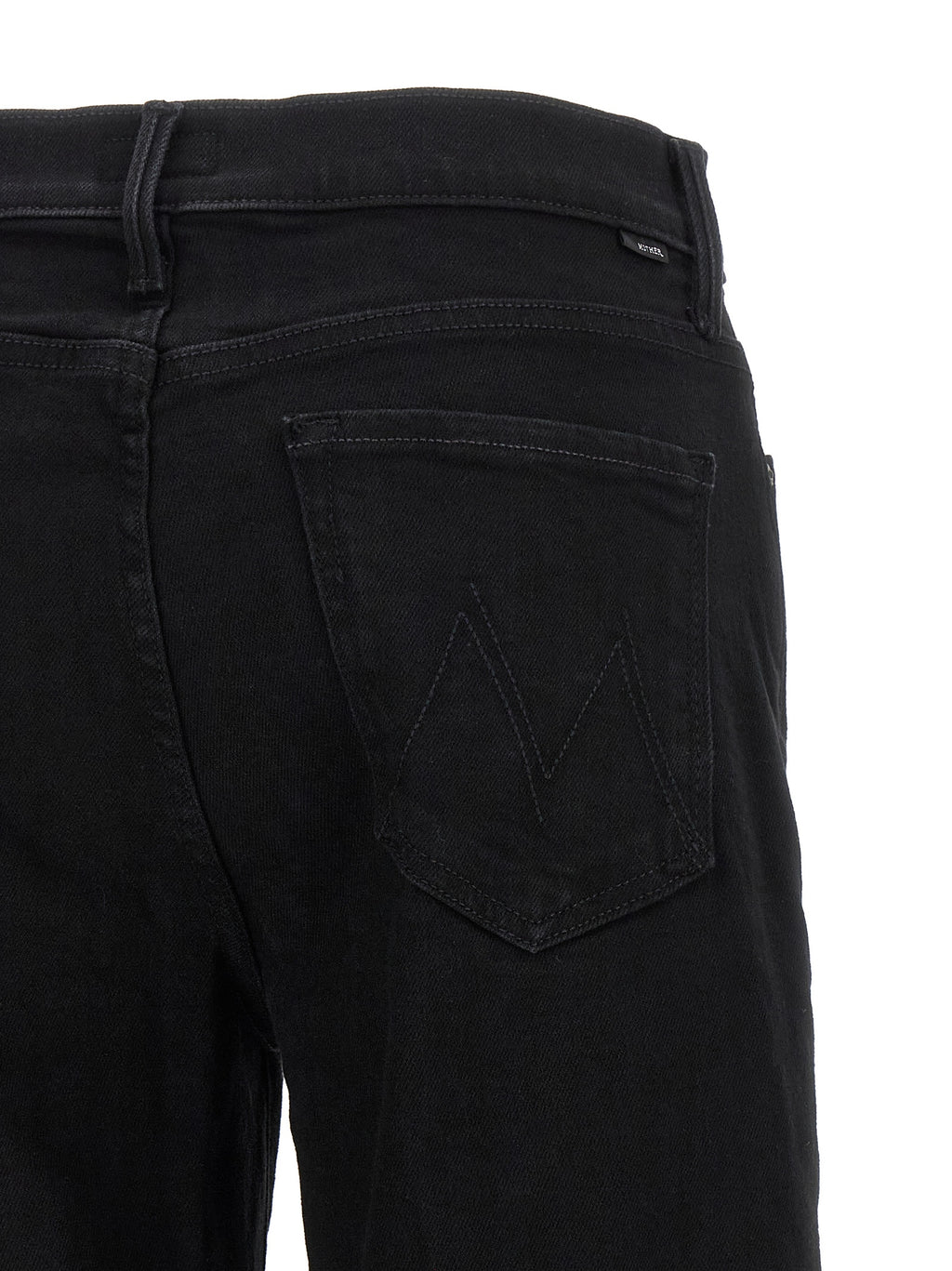 Mother Denim Schwarze Baumwoll-Schlagjeans