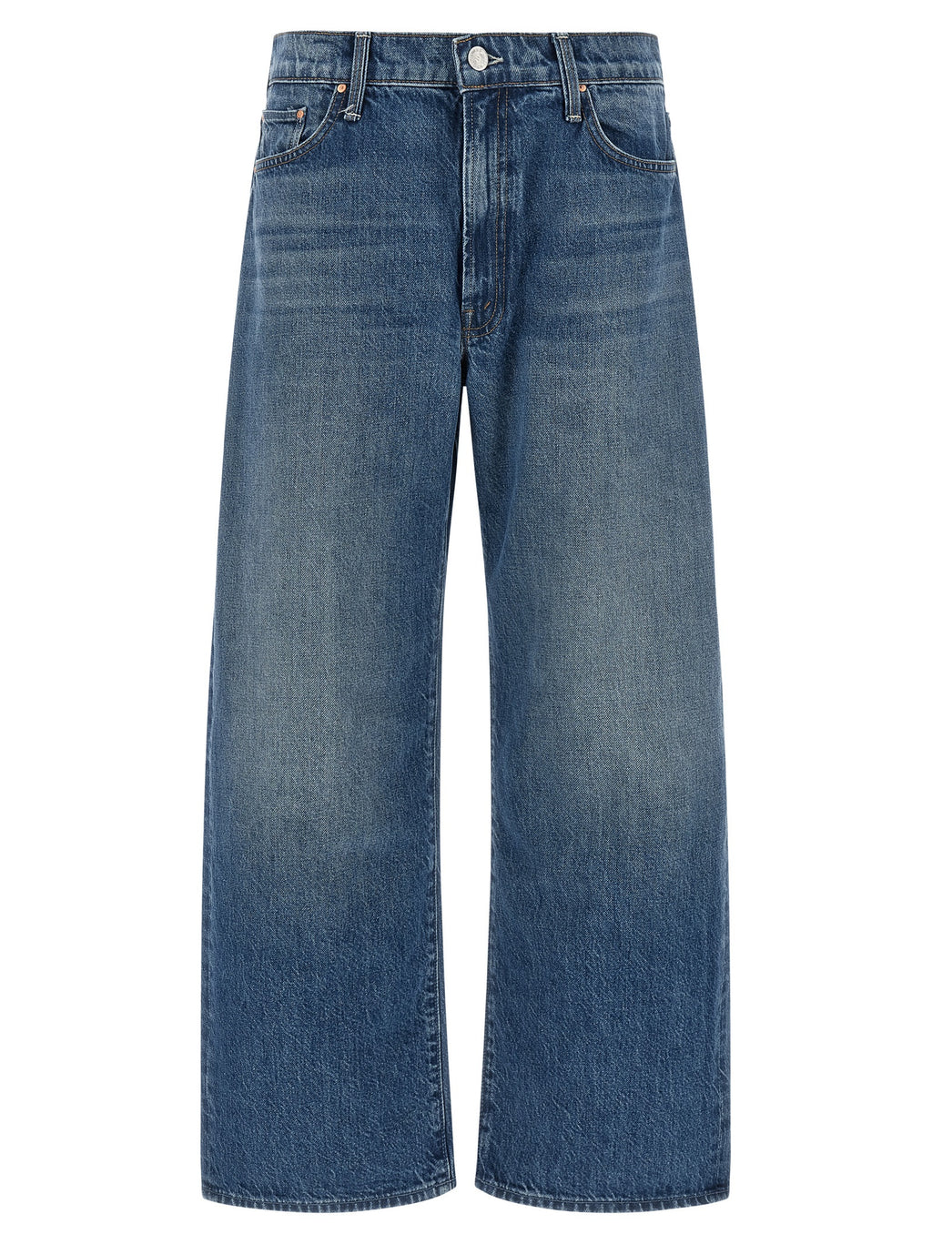 Mother Denim Blaue Baumwolljeans im Relaxed Fit