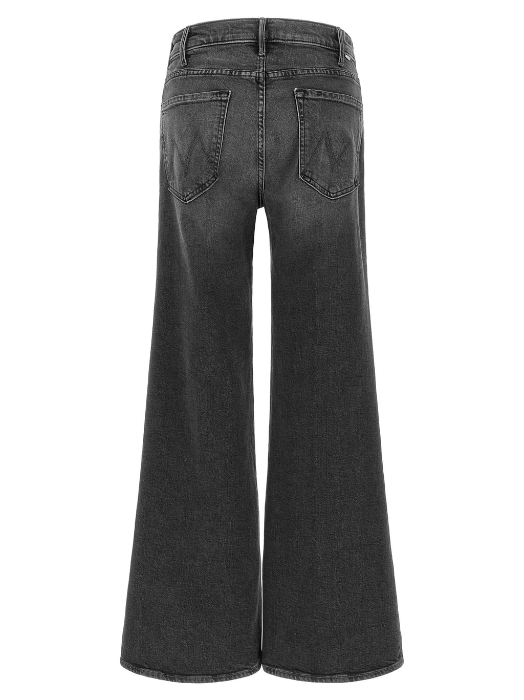 Mother Denim Graue Baumwoll-Jeans mit Schlag
