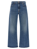 Mother Denim Blaue Cropped Jeans aus Baumwolle