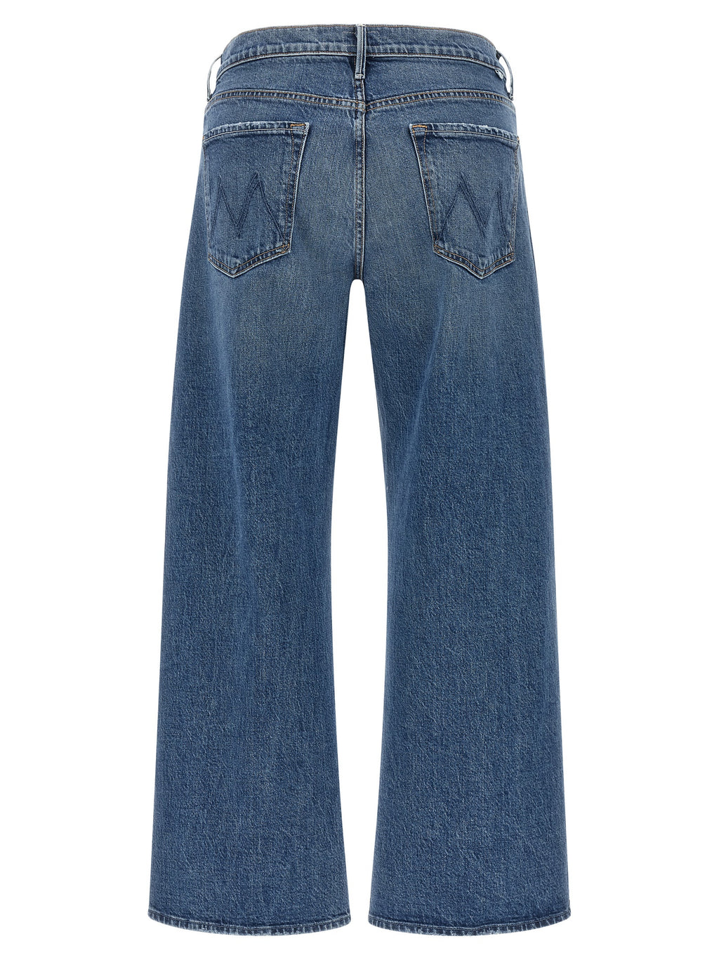 Mother Denim Blaue Cropped Jeans aus Baumwolle