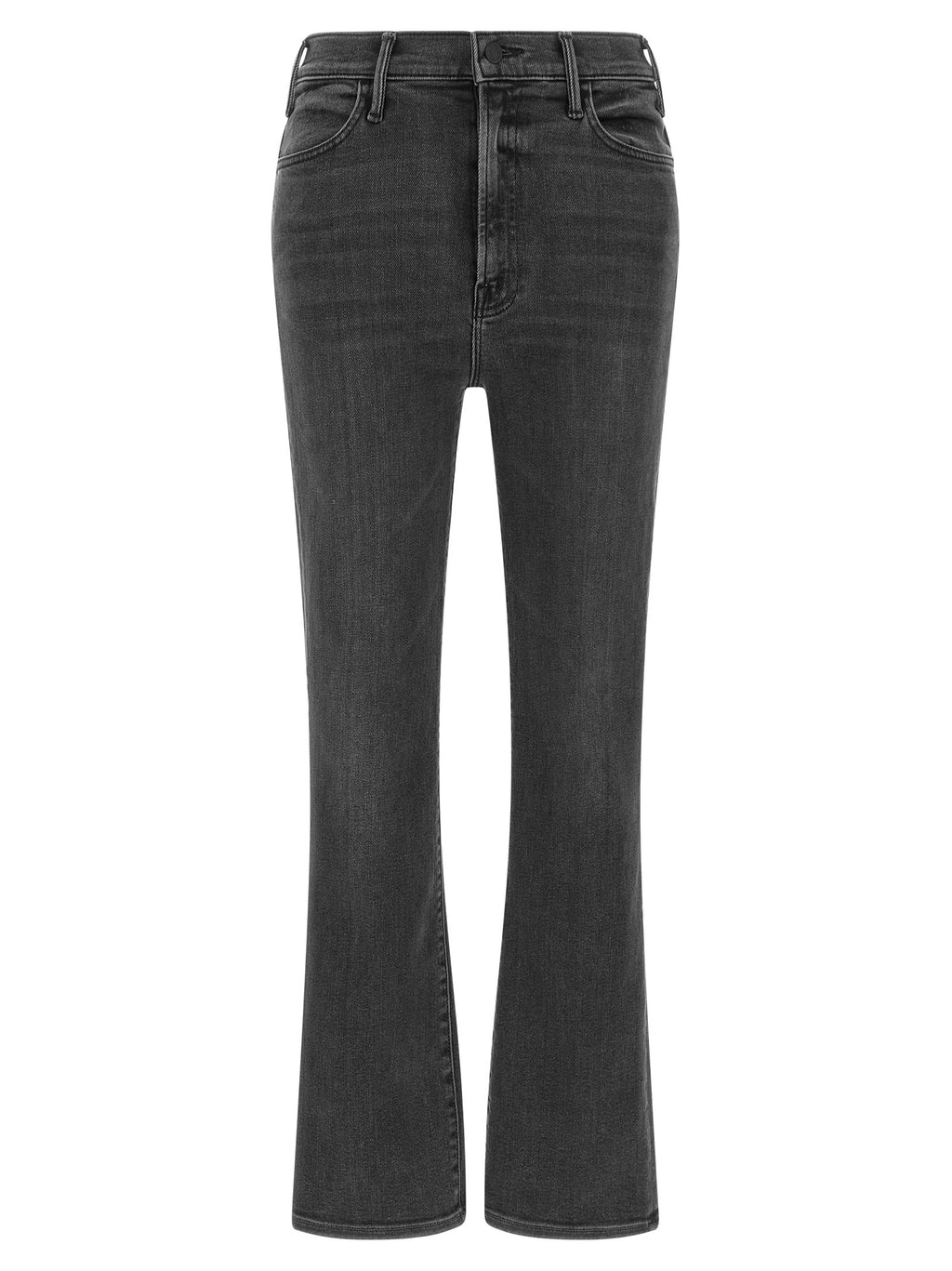 Mother Denim Graue Baumwoll-Jeans mit Schlag