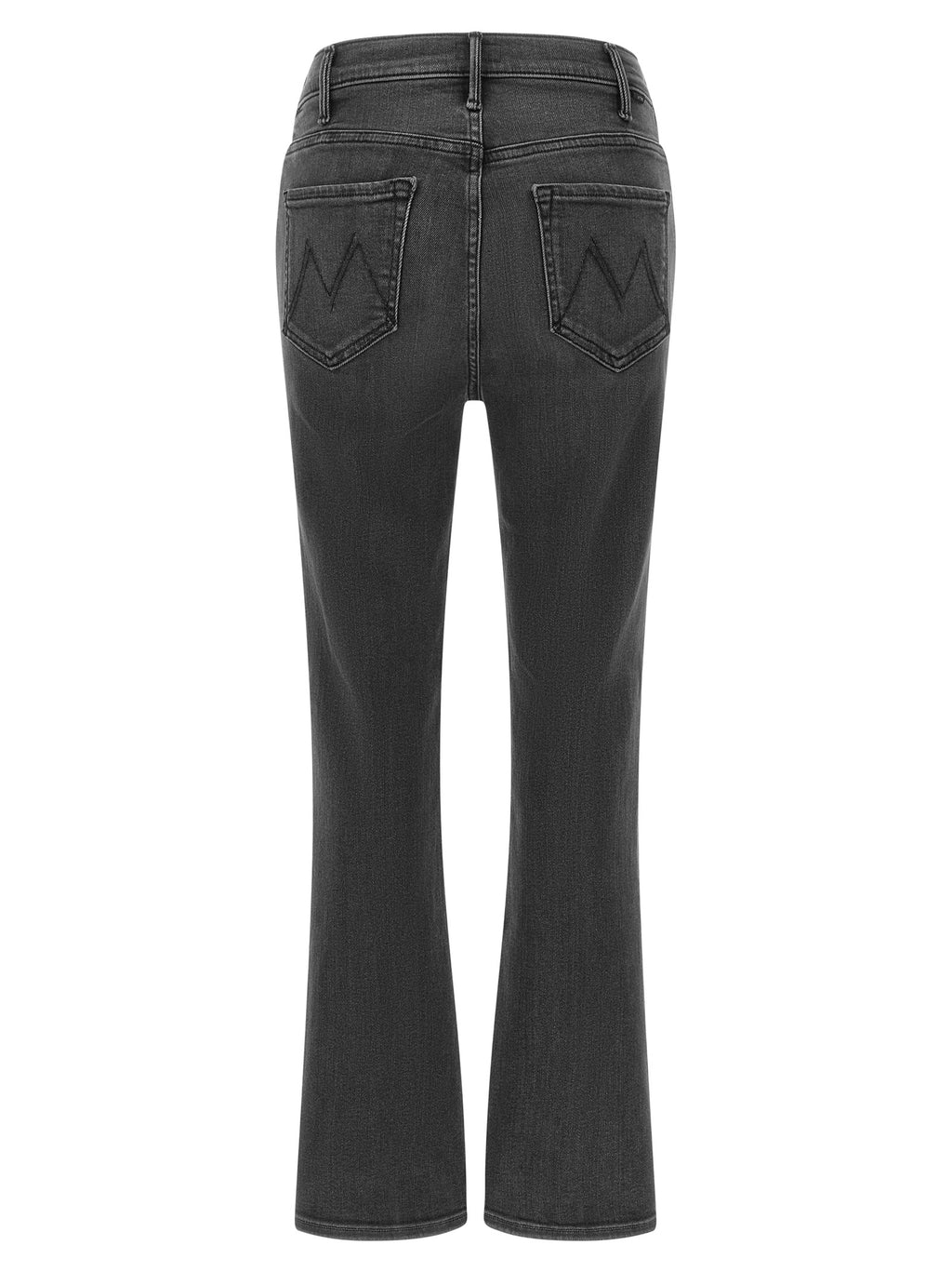Mother Denim Graue Baumwoll-Jeans mit Schlag