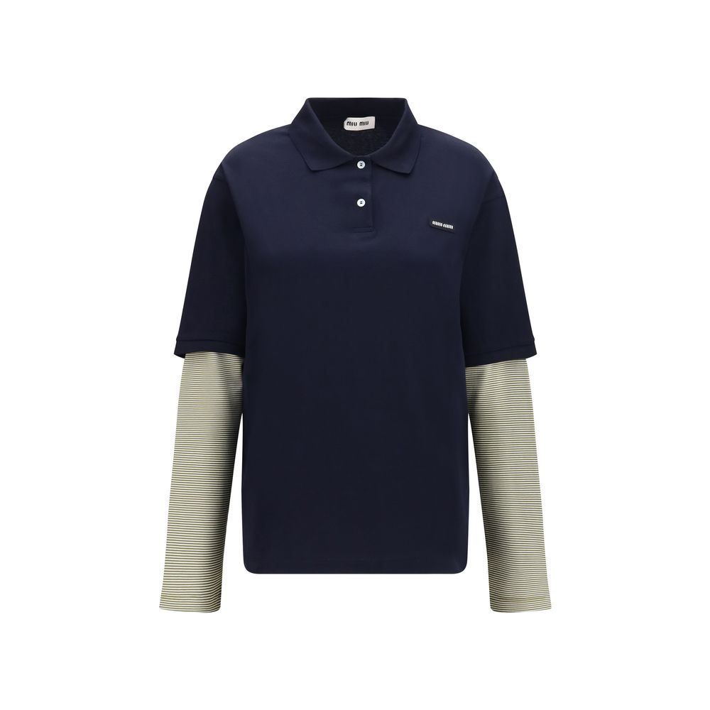 Miu Miu Blauer Baumwoll-Sweatshirt