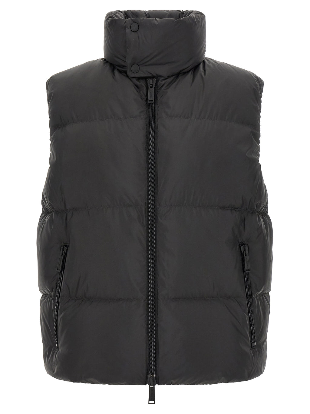 Dsquared² Schwarze ärmellose Jacke aus Polyester