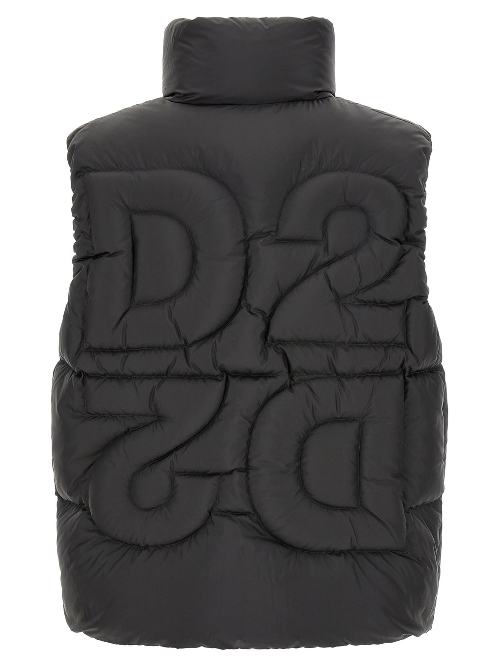 Dsquared² Schwarze ärmellose Jacke aus Polyester