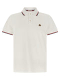 Moncler Weißes Poloshirt aus Baumwolle