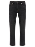 Hugo Boss Schwarze Baumwoll-Jeans mit geradem Bein