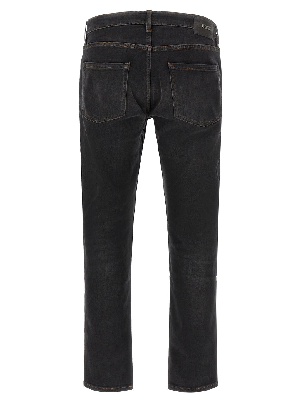 Hugo Boss Schwarze Baumwoll-Jeans mit geradem Bein