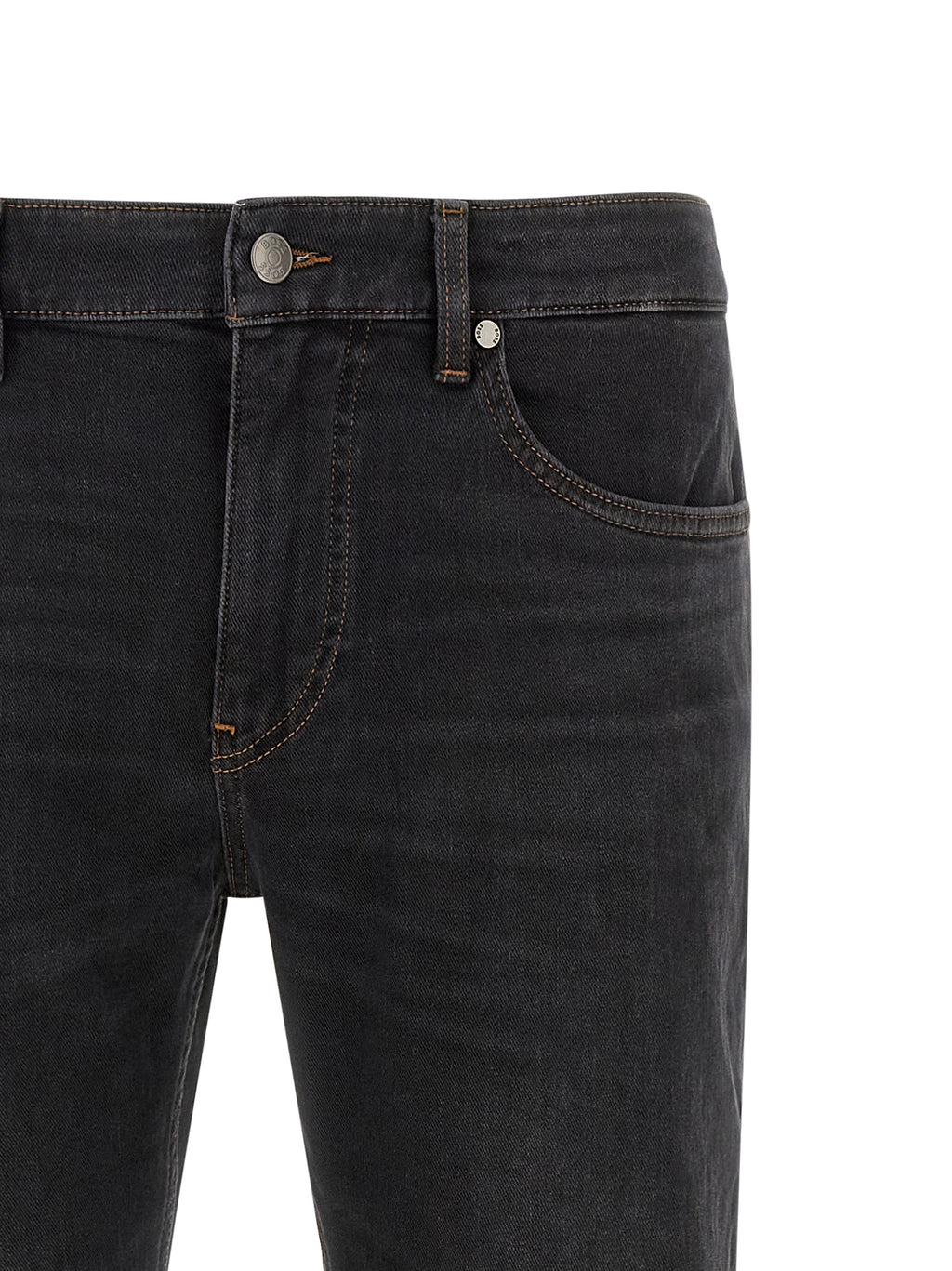 Hugo Boss Schwarze Baumwoll-Jeans mit geradem Bein