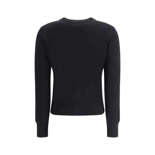 Ami Paris Schwarzer Cardigan aus Merinowolle