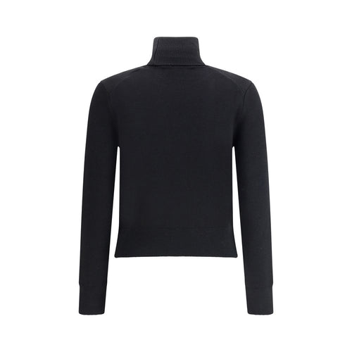 Ami Paris Schwarzer Rollkragenpullover aus Merinowolle