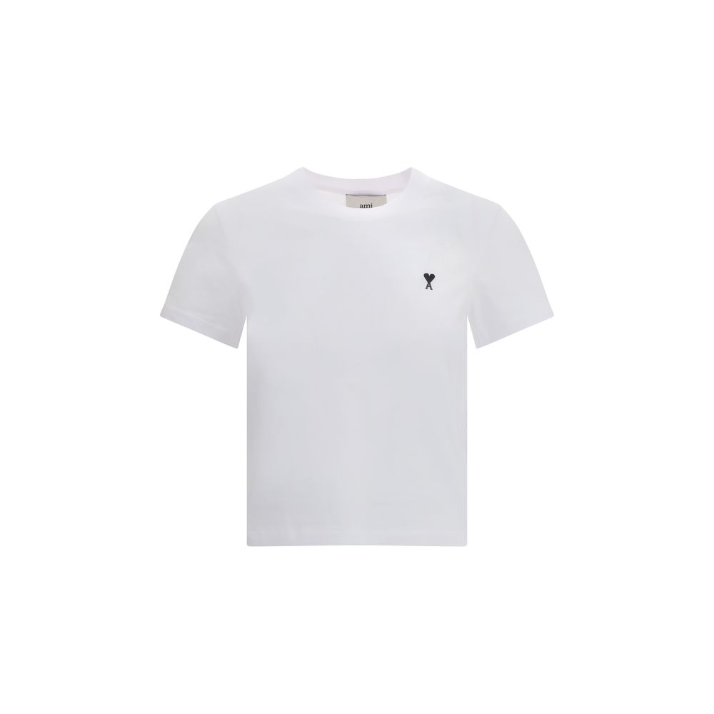 Ami Paris Weißes Baumwoll-T-Shirt