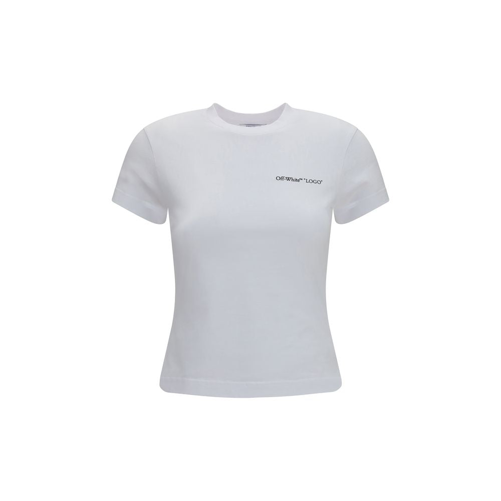 Off-White Weißes Baumwoll-T-Shirt