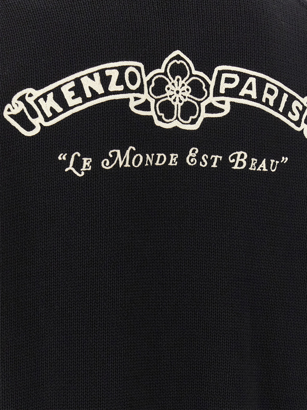 Kenzo Baumwoll-Cardigan in Zweifarbenoptik