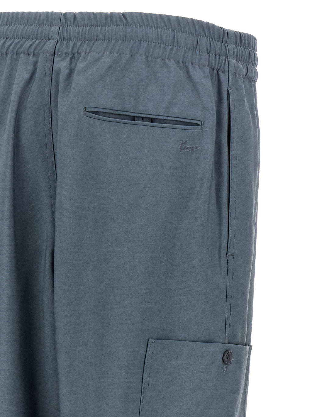 Kenzo Graue Woll-Cargo-Hose