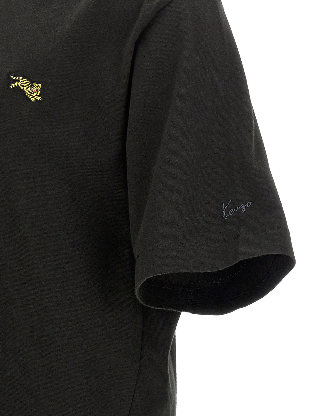 Kenzo Schwarzes Baumwoll-T-Shirt