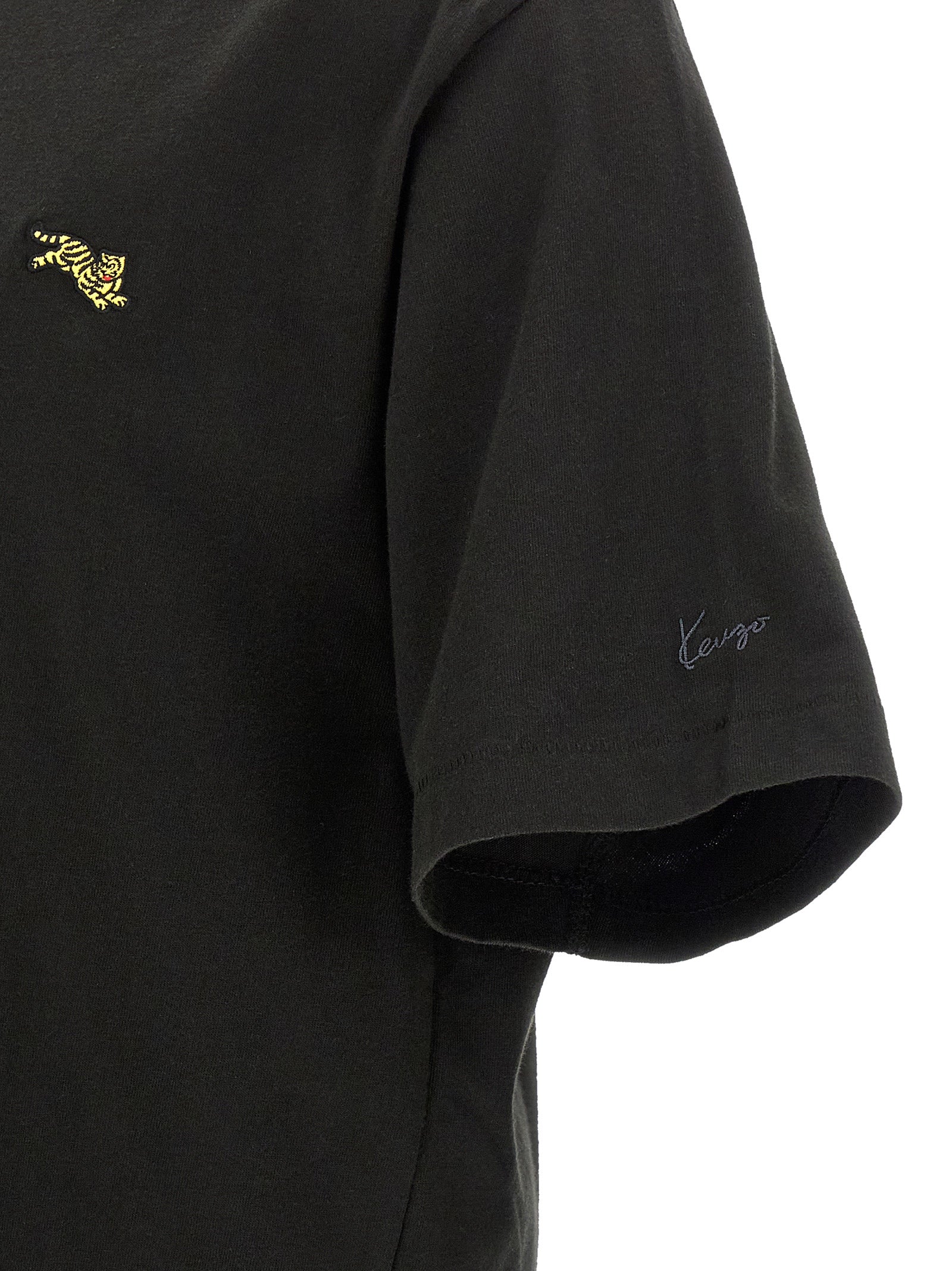Kenzo Schwarzes Baumwoll-T-Shirt