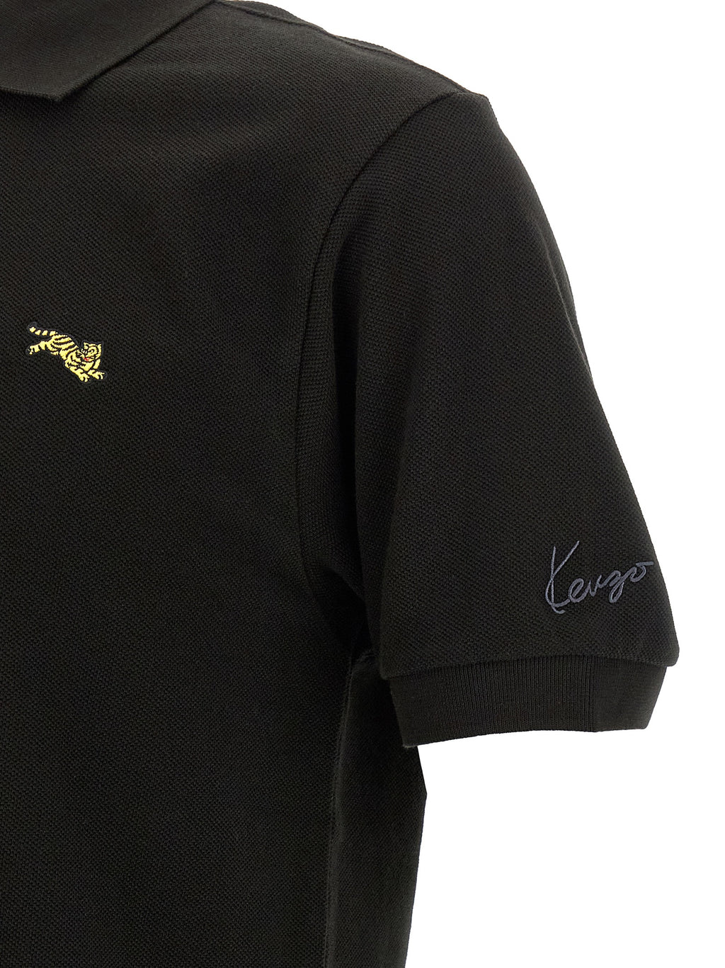 Kenzo Schwarzes Baumwoll-Poloshirt