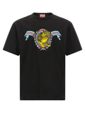 Kenzo Schwarzes Baumwoll-T-Shirt