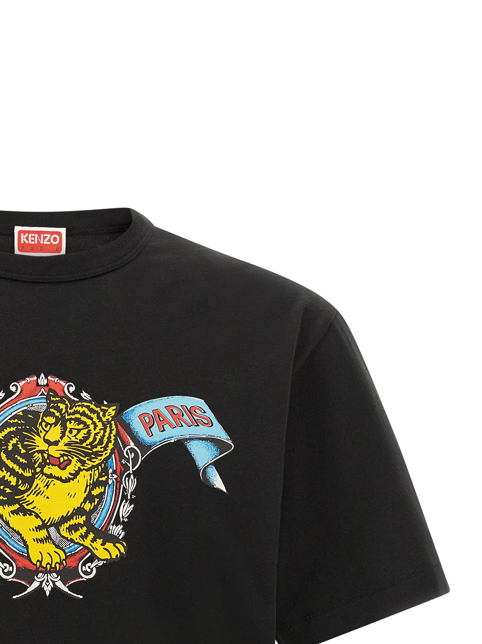 Kenzo Schwarzes Baumwoll-T-Shirt