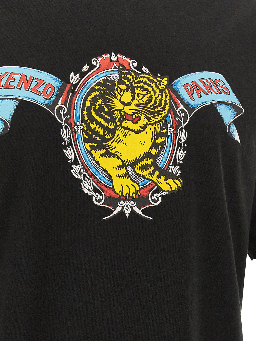 Kenzo Schwarzes Baumwoll-T-Shirt