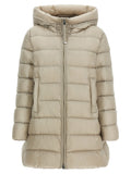 Moncler Beige Polyamid Steppjacke