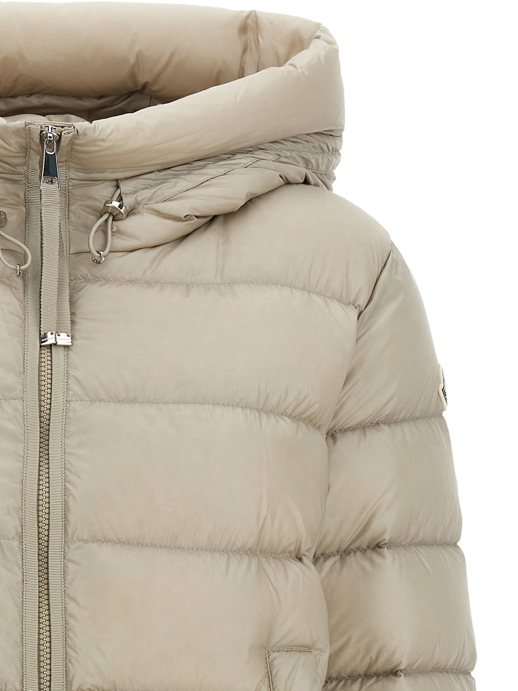 Moncler Beige Polyamid Steppjacke