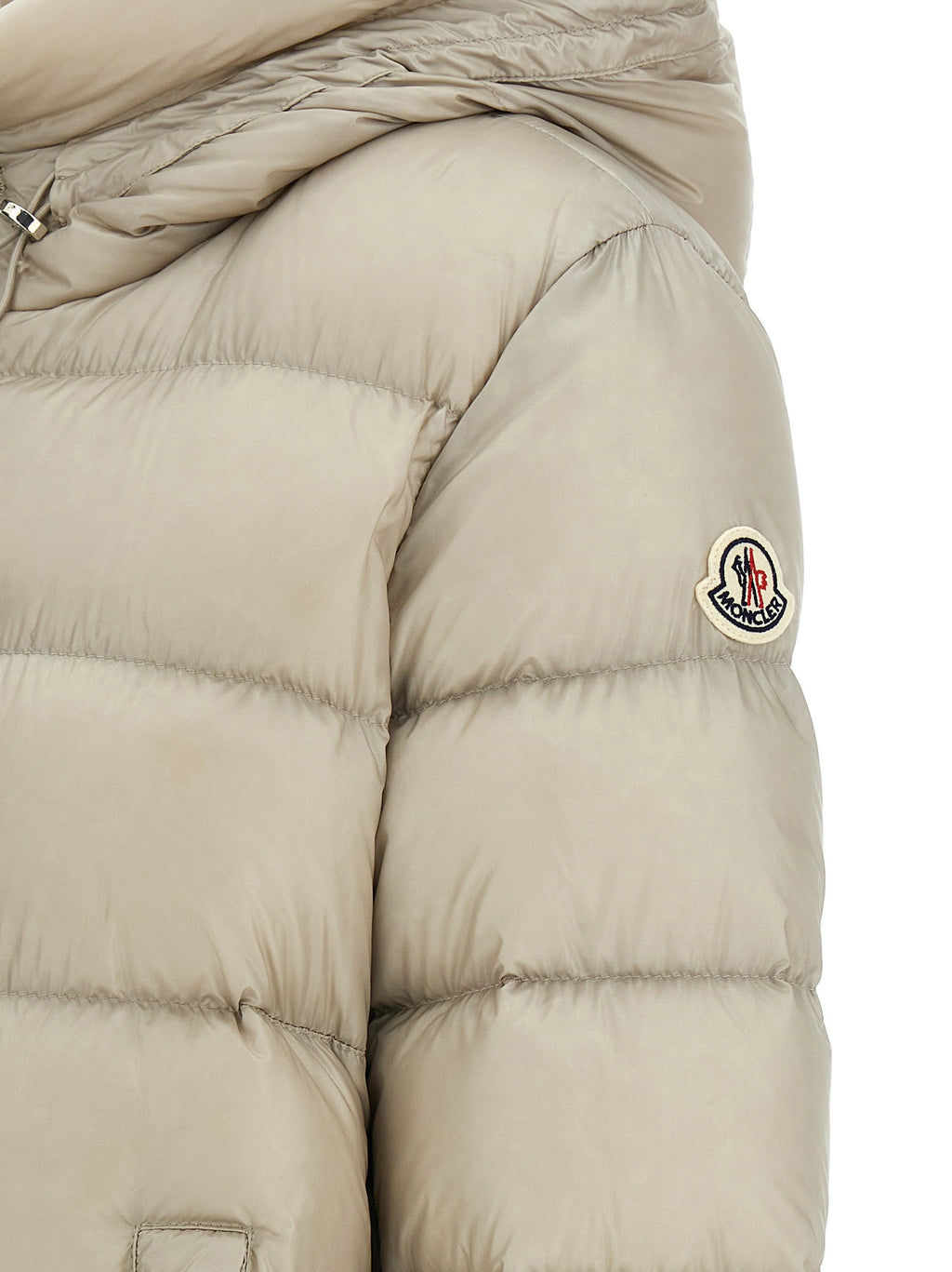 Moncler Beige Polyamid Steppjacke