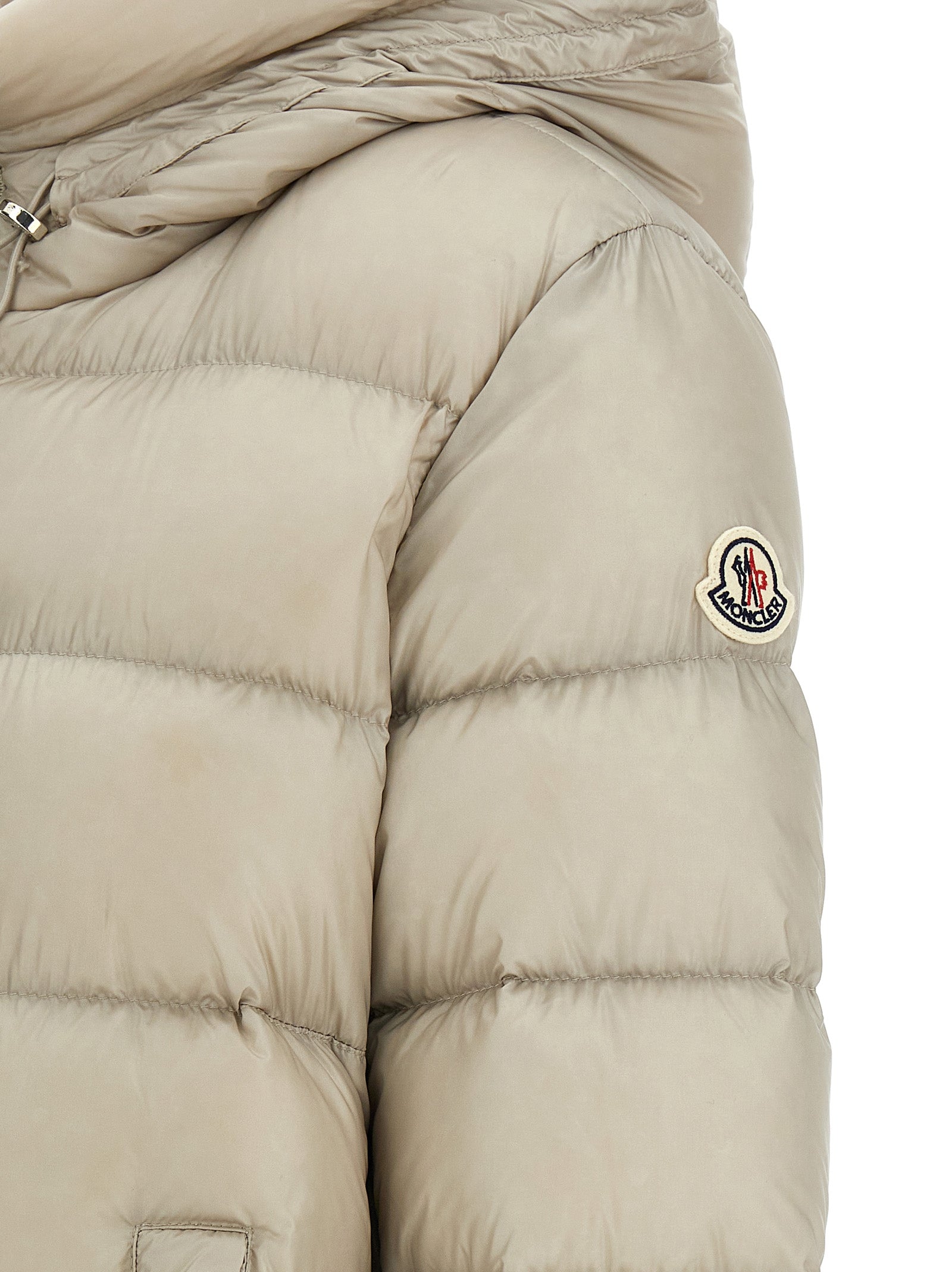 Moncler Beige Polyamid Steppjacke
