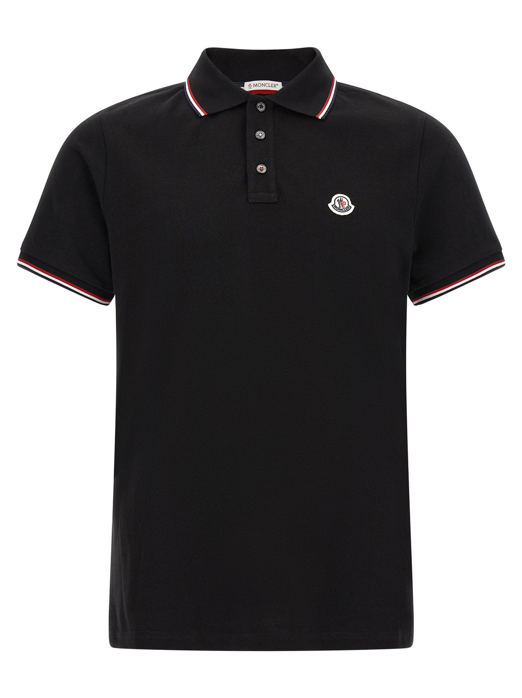 Moncler Schwarzes Baumwoll-Poloshirt