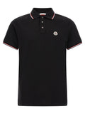 Moncler Schwarzes Baumwoll-Poloshirt